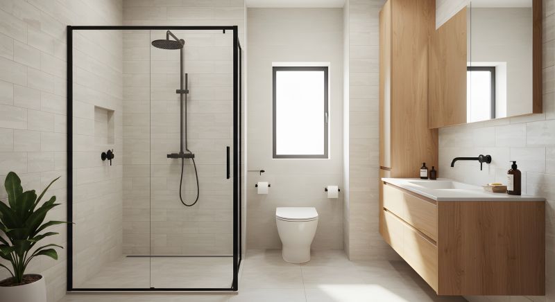 Open Shower with Niche